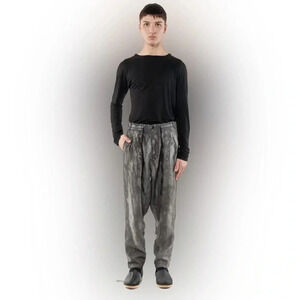 Mark Baigent Rong Pants Magnesium 100% Linen Unisex Sz S